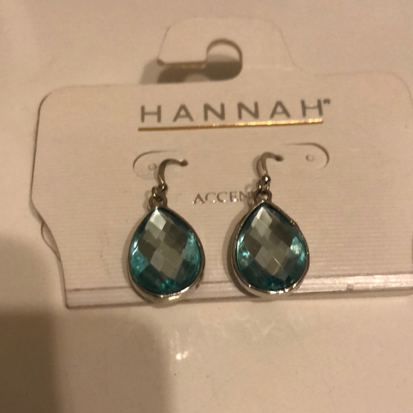 Designer Hannah earrings blue teardrops - Picture 2 of 4